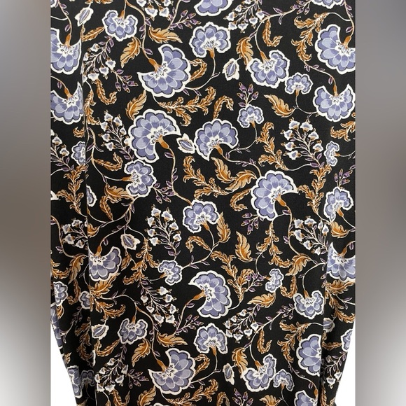 NWT Garnet Hill Linden Knit Dress Long Sleeve Tencel Floral Tie Waist Maxi Sz S - Picture 15 of 16